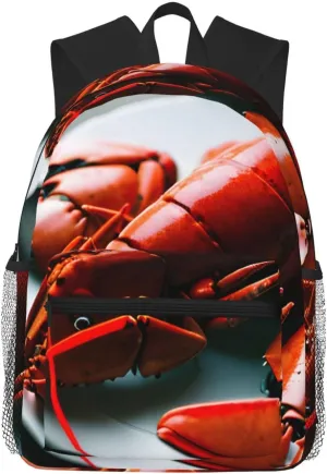 Lobster College Backpack For Women Men,Lightweight Travel Bag Backpack With Pockets for Women Men