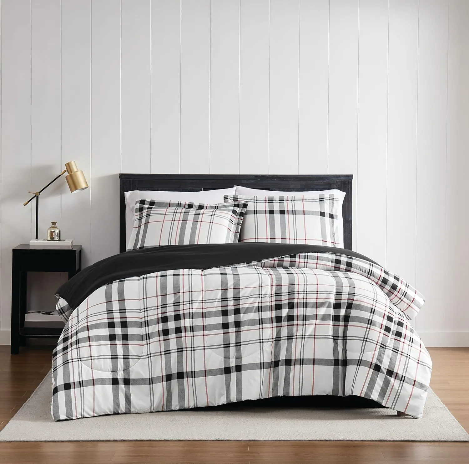 London Fog Charlotte Plaid Comforter Set Multiple Polyester 3-Piece King Comforter Set, Plaid Themed, for Men and Women, Oeko-TEX Certified Confidence