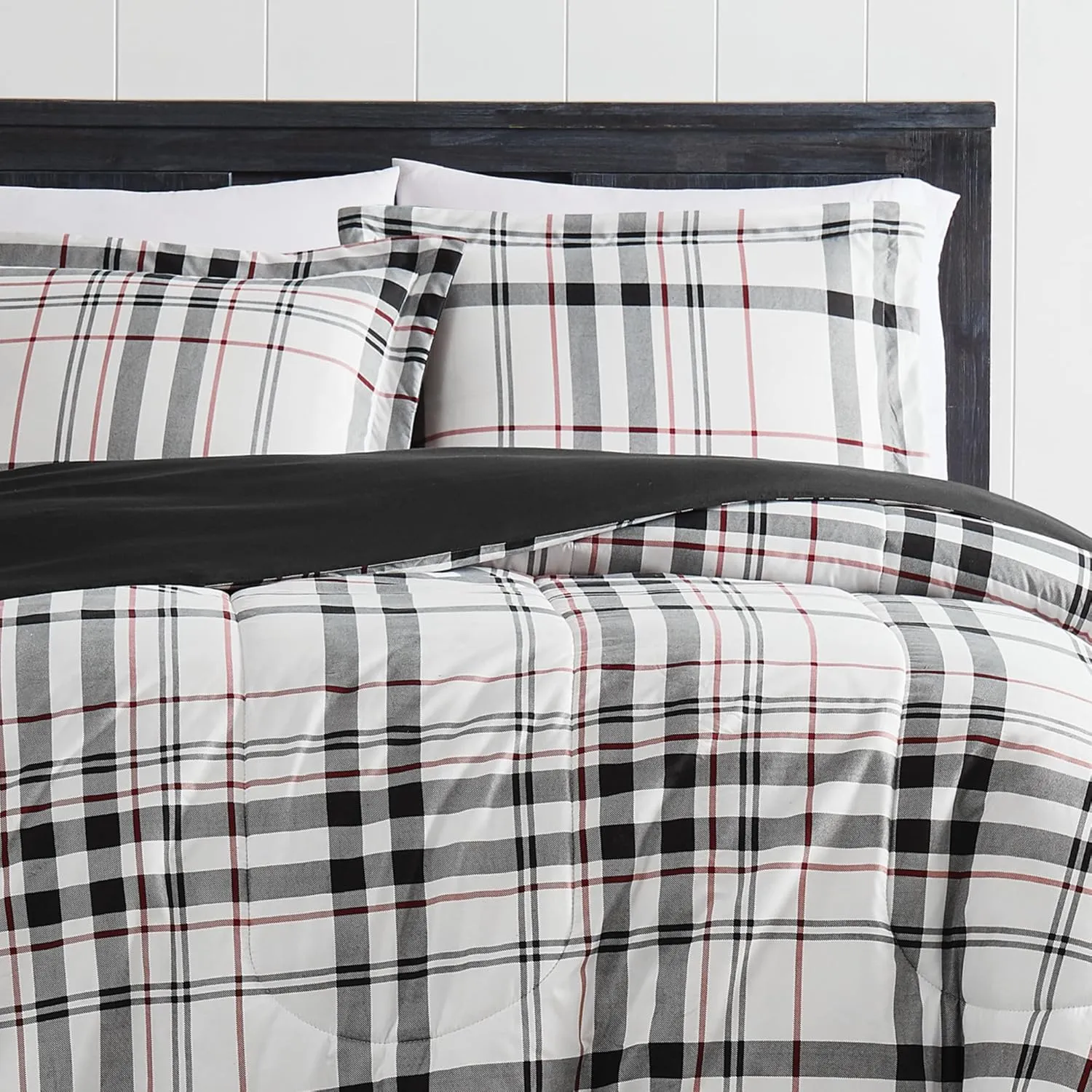 London Fog Charlotte Plaid Comforter Set Multiple Polyester 3-Piece King Comforter Set, Plaid Themed, for Men and Women, Oeko-TEX Certified Confidence