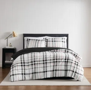 London Fog Charlotte Plaid Comforter Set Multiple Polyester 3-Piece King Comforter Set, Plaid Themed, for Men and Women, Oeko-TEX Certified Confidence