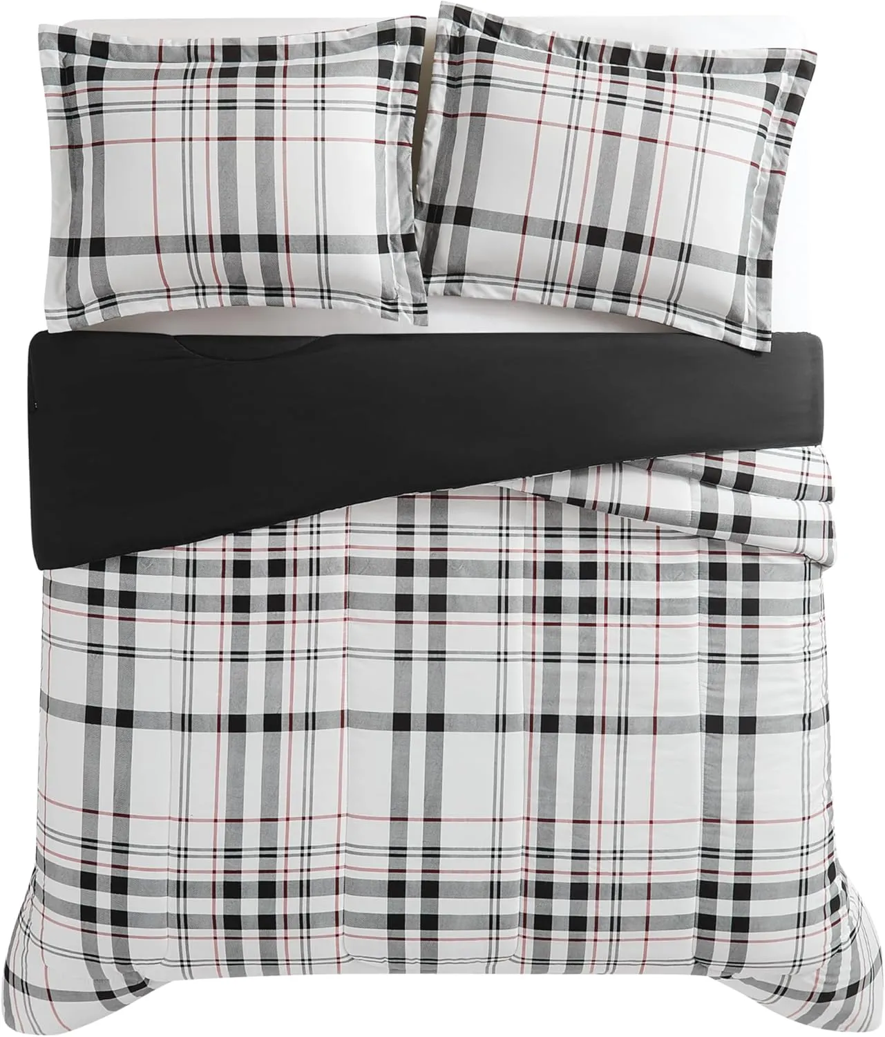 London Fog Charlotte Plaid Comforter Set Multiple Polyester 3-Piece King Comforter Set, Plaid Themed, for Men and Women, Oeko-TEX Certified Confidence