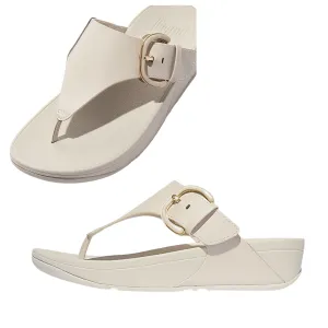 Lulu Resin Buckle Flip Flop in Paris Beige