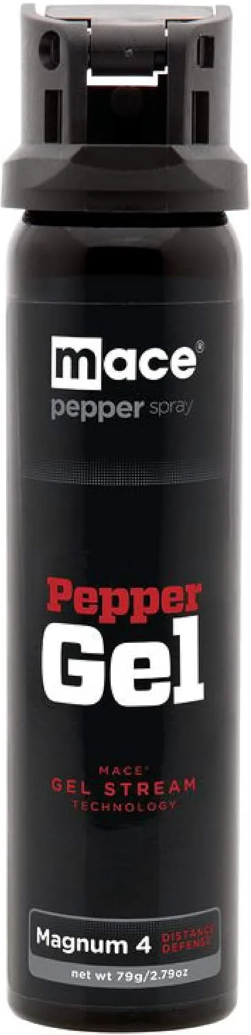 Mace Magnum 3, Magnum 4, or Magnum 9 Pepper Gel Spray, Up to 25 Feet Range, No Wind Blowback, Pepper Spray Gel for Women & Men
