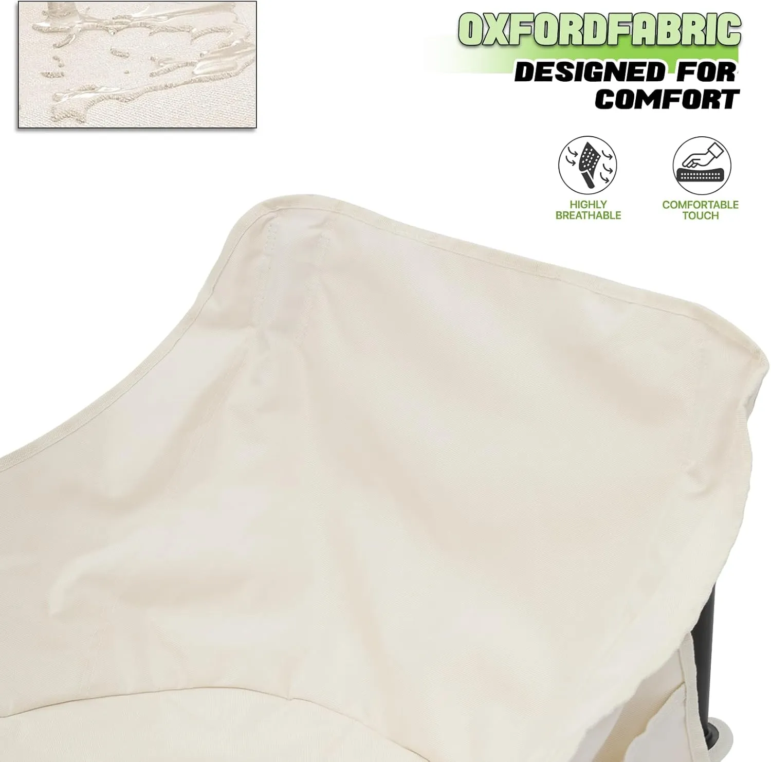 Magshion 17" Portable Folding Camping Chair, Lightweight Compact Sports Chairs with Carry Bag & Side Pockets for Adults, Hiking, Beach, Picnic, Load Up to 250 lbs (2PCS, White)