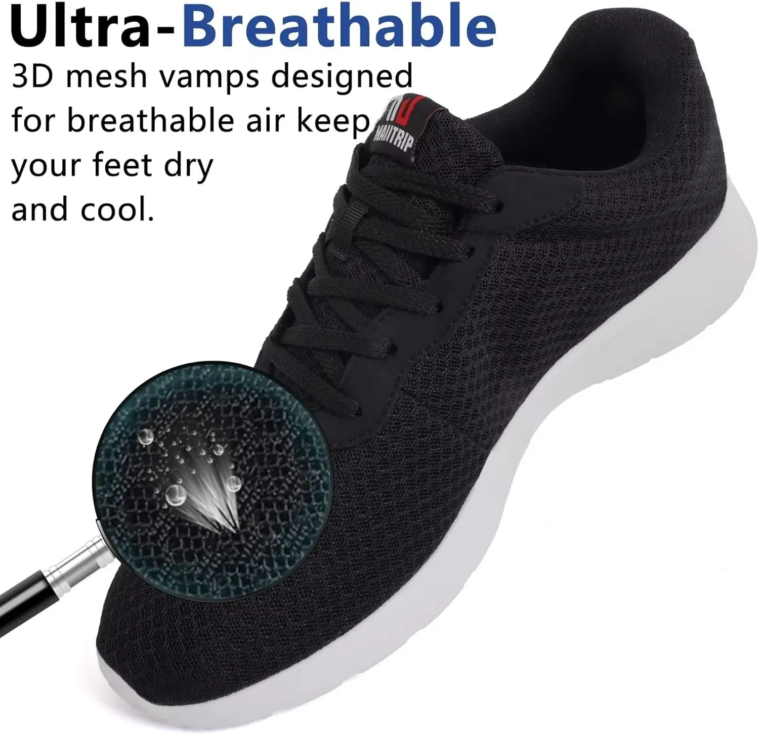 MAIITRIP Mens Walking Shoes,Ultra Lightweight Breathable Tennis Running Shoes Mesh Non-Slip Casual Comfortable Fashion Sneakers Work Gym Workout Athletic Sport Cuhioning Trainers