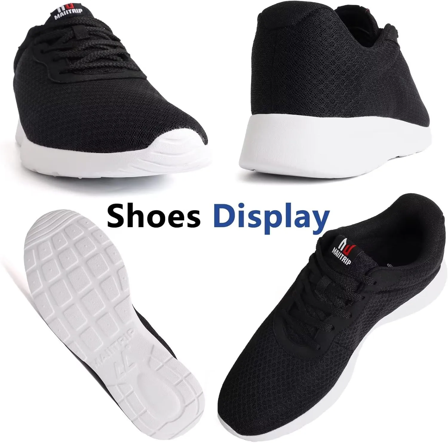 MAIITRIP Mens Walking Shoes,Ultra Lightweight Breathable Tennis Running Shoes Mesh Non-Slip Casual Comfortable Fashion Sneakers Work Gym Workout Athletic Sport Cuhioning Trainers