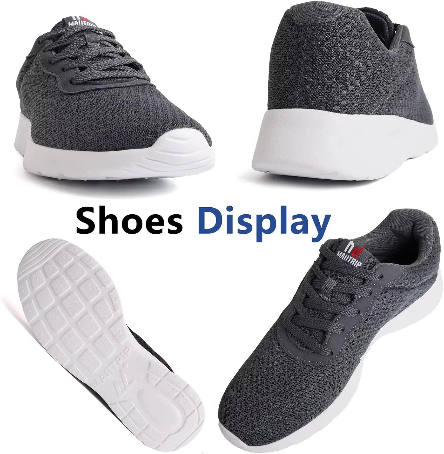 MAIITRIP Mens Walking Shoes,Ultra Lightweight Breathable Tennis Running Shoes Mesh Non-Slip Casual Comfortable Fashion Sneakers Work Gym Workout Athletic Sport Cuhioning Trainers