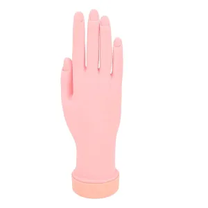 Manicure Practice Hand Model Flexible Bendable Nails Tips Art Trainer Hand for Nail Art Practice and Displaying Rubber Material 7.4 x 22cm