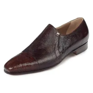 Mauri Danieli 4528 Sport Rust Genuine Alligator/Pecary Loafer Shoes