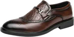 Men Oxford Dress Shoes Business Casual Soft Leather Comfortable Slip Resistant Formal Work Shoes