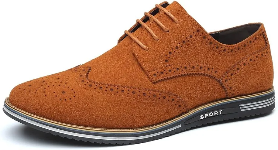 Men's Brogues Lace Up Oxford Classic Modern Formal Leather Shoes for Men