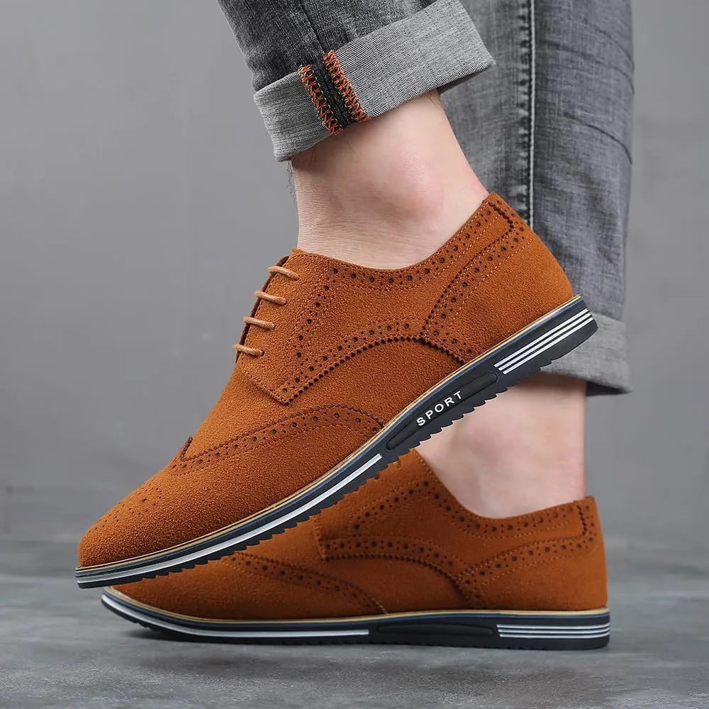 Men's Brogues Lace Up Oxford Classic Modern Formal Leather Shoes for Men