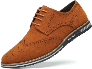 Men's Brogues Lace Up Oxford Classic Modern Formal Leather Shoes for Men