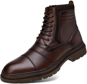 Men's Chukka Boots Genuine Leather Ankle Boot for Men Classic Casual Oxford Style Footwear