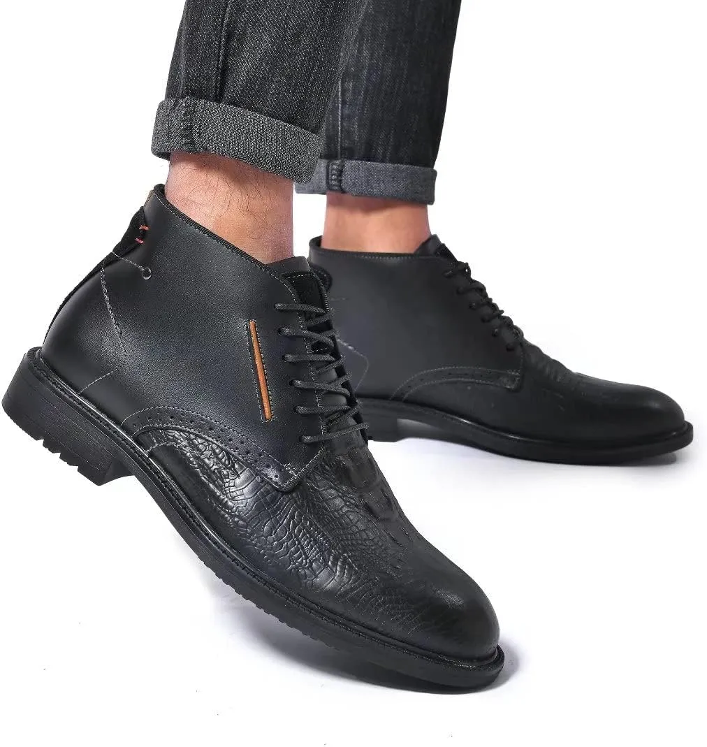 Men's Chukka Boots Genuine Leather Ankle Boot for Men Classic Casual Oxford Style Footwear
