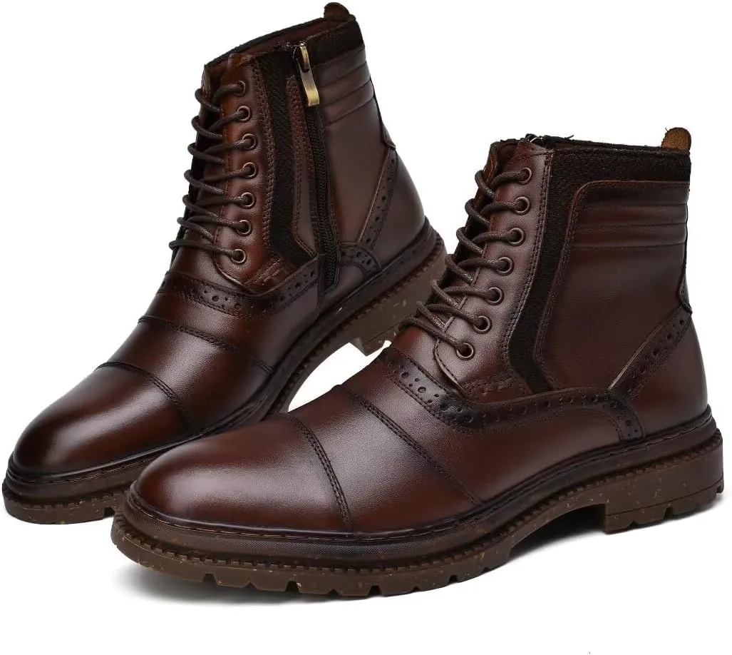 Men's Chukka Boots Genuine Leather Ankle Boot for Men Classic Casual Oxford Style Footwear