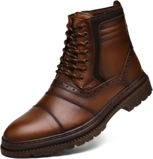 Men's Chukka Boots Genuine Leather Ankle Boot for Men Classic Casual Oxford Style Footwear