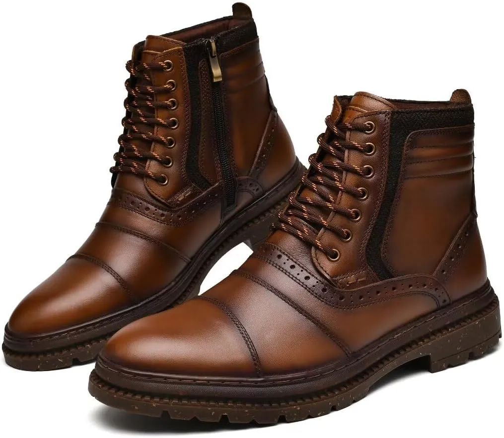 Men's Chukka Boots Genuine Leather Ankle Boot for Men Classic Casual Oxford Style Footwear