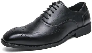 Men's Dress Shoes Bussiness Formal Lace Up Soft Oxfords for Men Mens Classic Retro Casual Derby Shoes