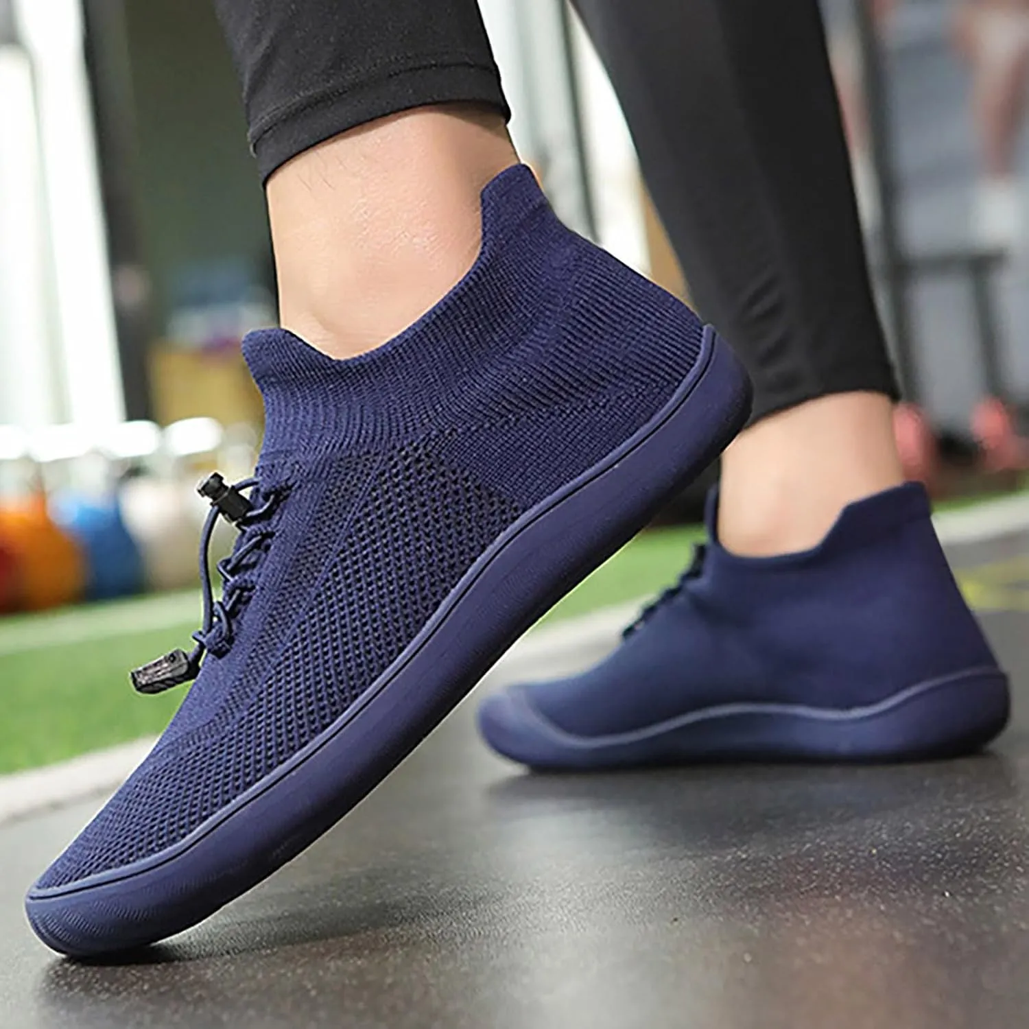 Mens Dress Shoes Casual Oxfords Shoes Knit Lightweight Tennis Shoes Womens Comfort Casual Work Shoes White Platform Sneakers Steel Toe Tennis Shoe Cross Trainer Shoe