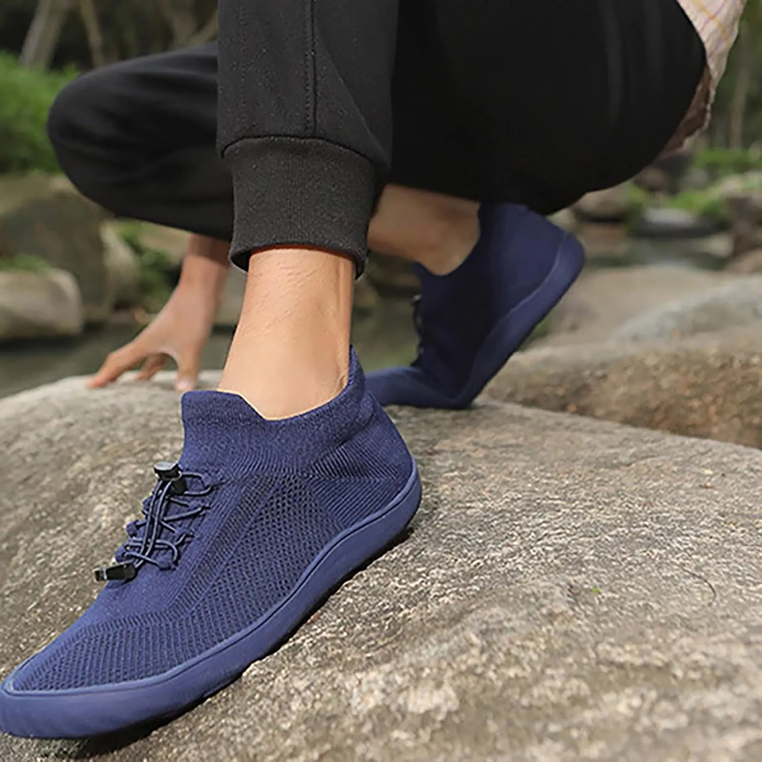 Mens Dress Shoes Casual Oxfords Shoes Knit Lightweight Tennis Shoes Womens Comfort Casual Work Shoes White Platform Sneakers Steel Toe Tennis Shoe Cross Trainer Shoe