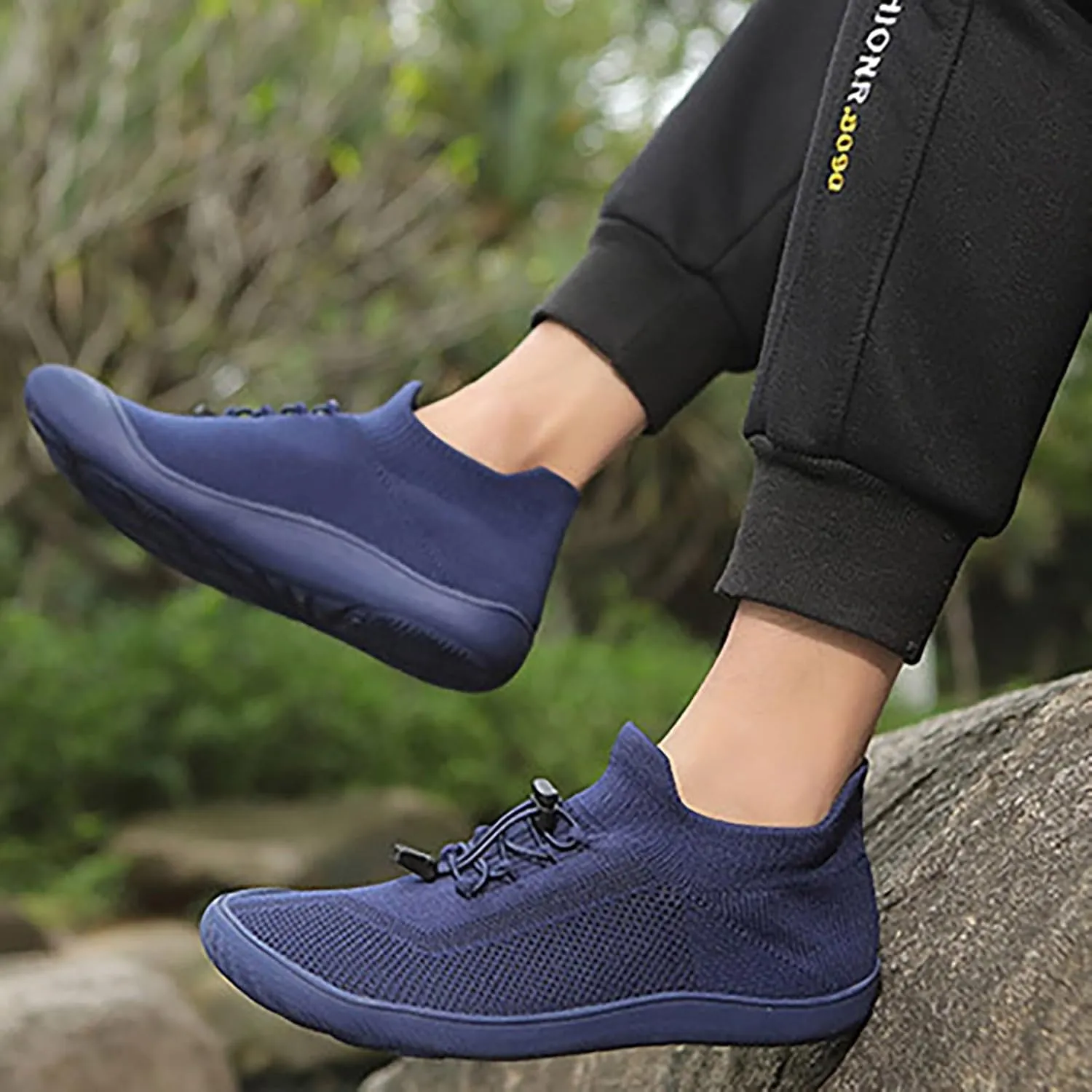 Mens Dress Shoes Casual Oxfords Shoes Knit Lightweight Tennis Shoes Womens Comfort Casual Work Shoes White Platform Sneakers Steel Toe Tennis Shoe Cross Trainer Shoe