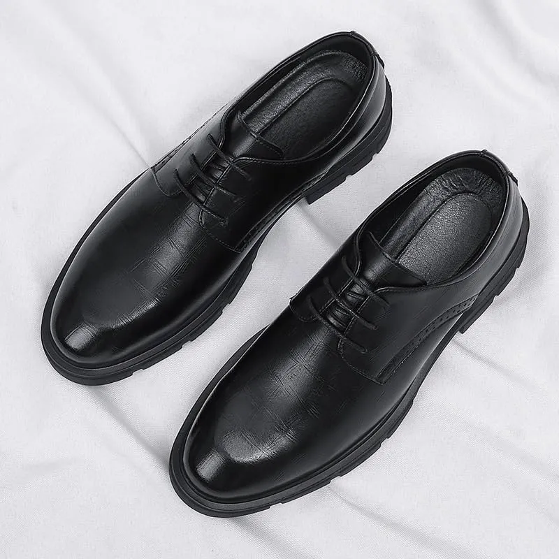 Men's Dress Shoes Casual Retro Classic Oxfords Shoes for Men Comfortable Formal Business Derby Shoes for Men