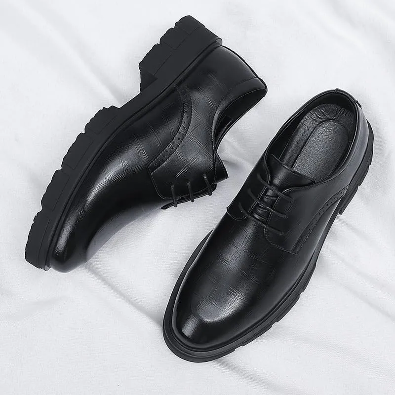 Men's Dress Shoes Casual Retro Classic Oxfords Shoes for Men Comfortable Formal Business Derby Shoes for Men