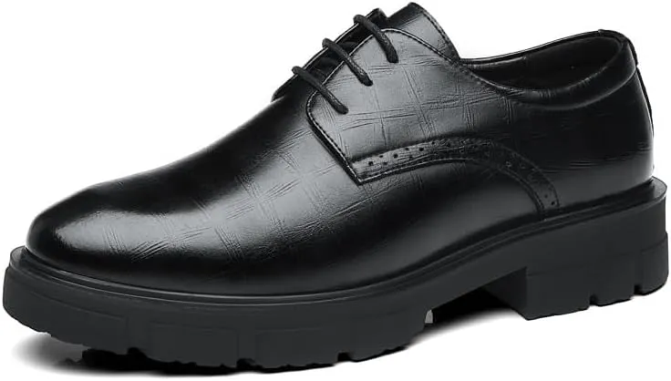 Men's Dress Shoes Casual Retro Classic Oxfords Shoes for Men Comfortable Formal Business Derby Shoes for Men