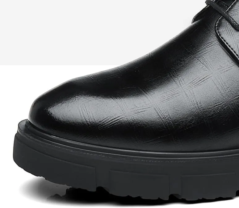 Men's Dress Shoes Casual Retro Classic Oxfords Shoes for Men Comfortable Formal Business Derby Shoes for Men