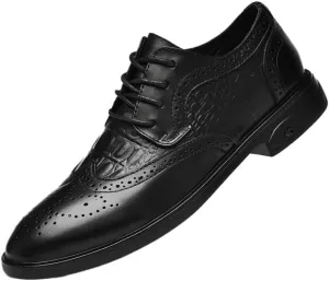 Men's Dress Shoes Genuine Leather Lace Up Oxfords Formal Business Wedding Comfortable Derby Shoes