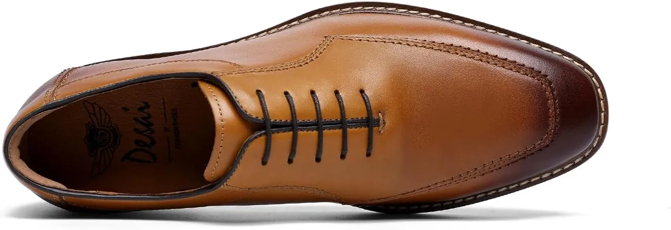 Men's Dress Shoes Genuine Leather Oxford for Men Classic Comfortable Formal Business lace up No Creases Mens Dress Shoes