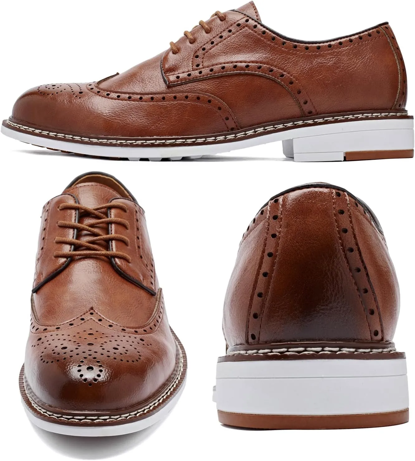 Men's Dress Shoes Oxford Shoes Formal Dress Shoes for Men Business Derby Shoes.