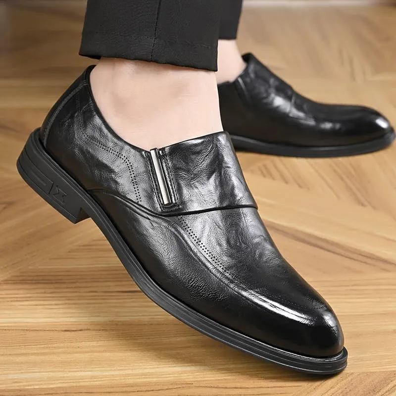 Men's Dress Shoes Slip On Pointed Toe Classic Formal Business Oxfords Shoes for Men