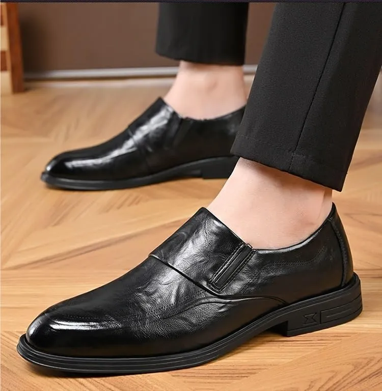 Men's Dress Shoes Slip On Pointed Toe Classic Formal Business Oxfords Shoes for Men