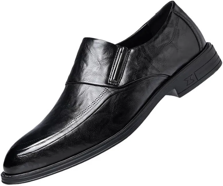 Men's Dress Shoes Slip On Pointed Toe Classic Formal Business Oxfords Shoes for Men