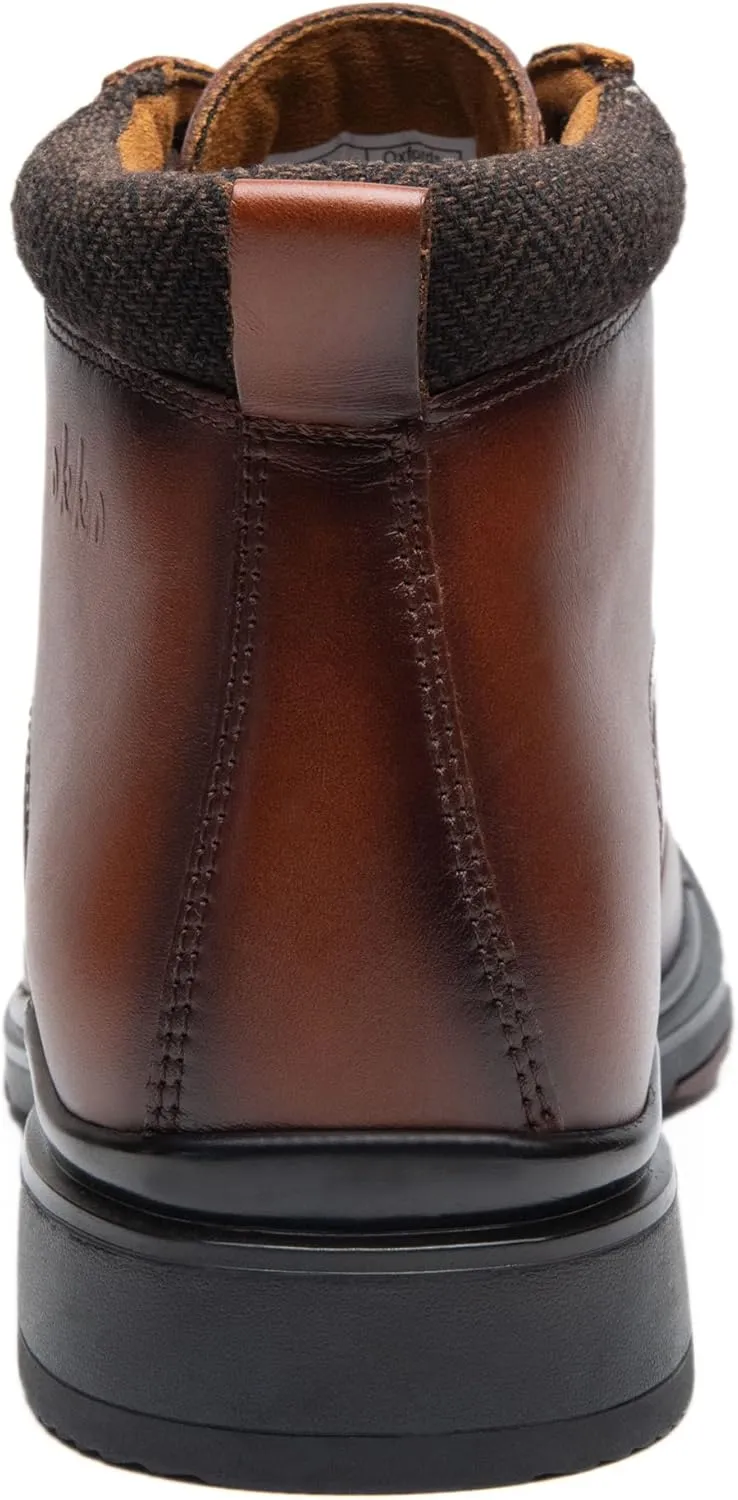 Mens Leather Oxford Dress Boots - Casual Chukka Ankle Boot Mid-Top Boots for Men