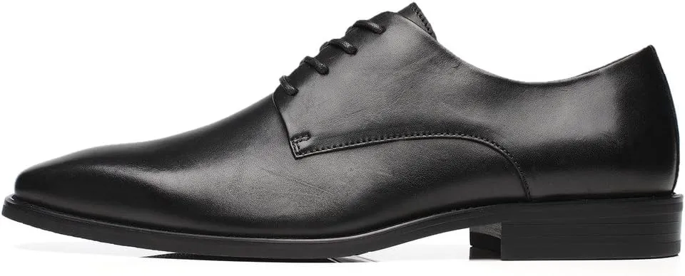 Mens Leather Updated Classic Cap Toe Oxfords Lace Dress Shoes