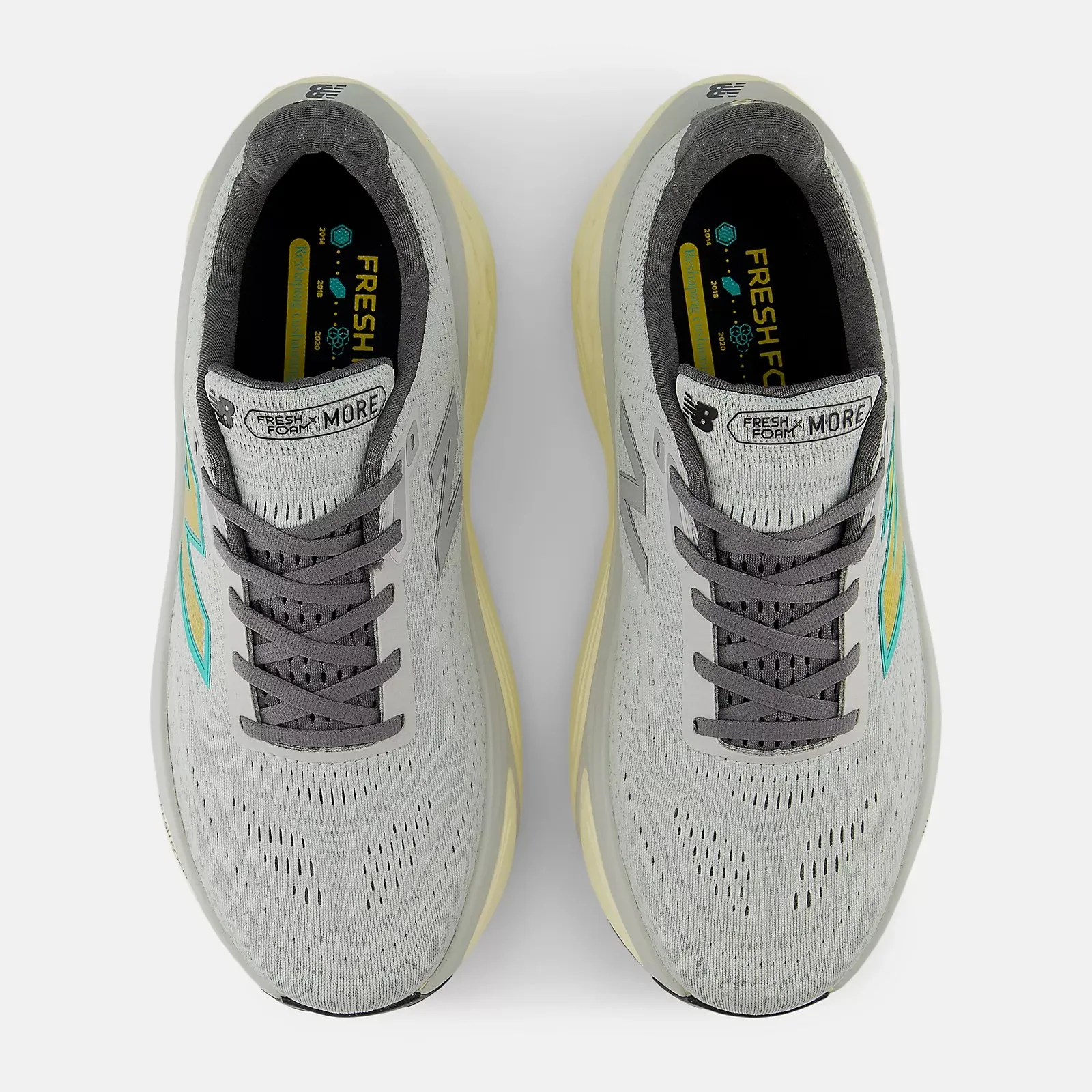 Men's New Balance Fresh Foam X More v5 (Brighton Grey Calcium Cyber Jade)