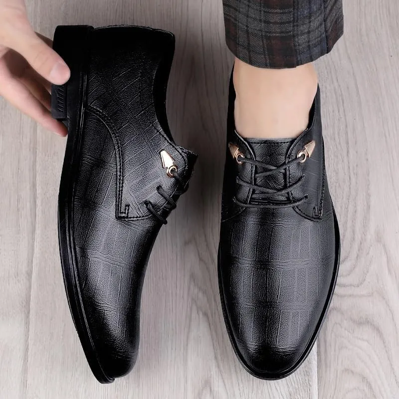Men's Oxfords Shoes Classic Mens Leather Dress Shoes Modern Wedding Pointed Toe Fashion Sneakers