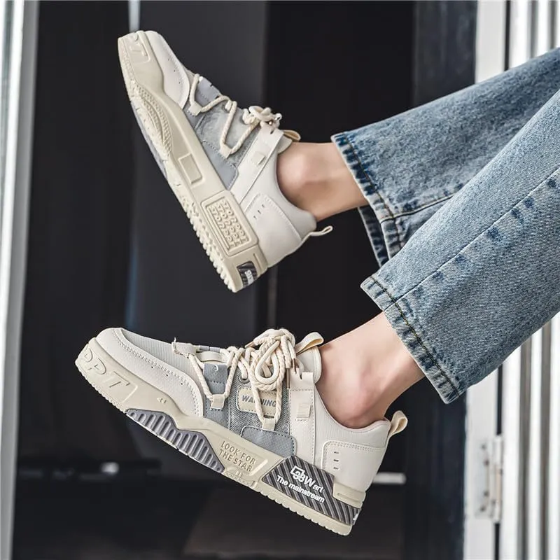 Men's Sneakers Oxfords Lace-Up Lightweight Casual Walking Shoes Men's Fashion Sneaker Unisex Court Advance Sneake