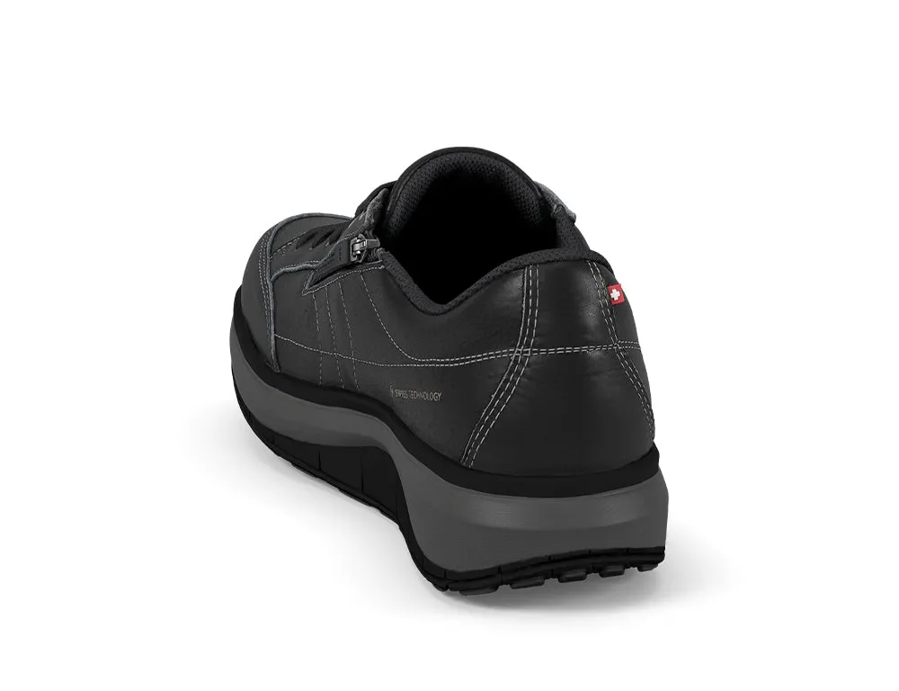 Mens Wave Wide-Fit Zip Moscow Black Shoes