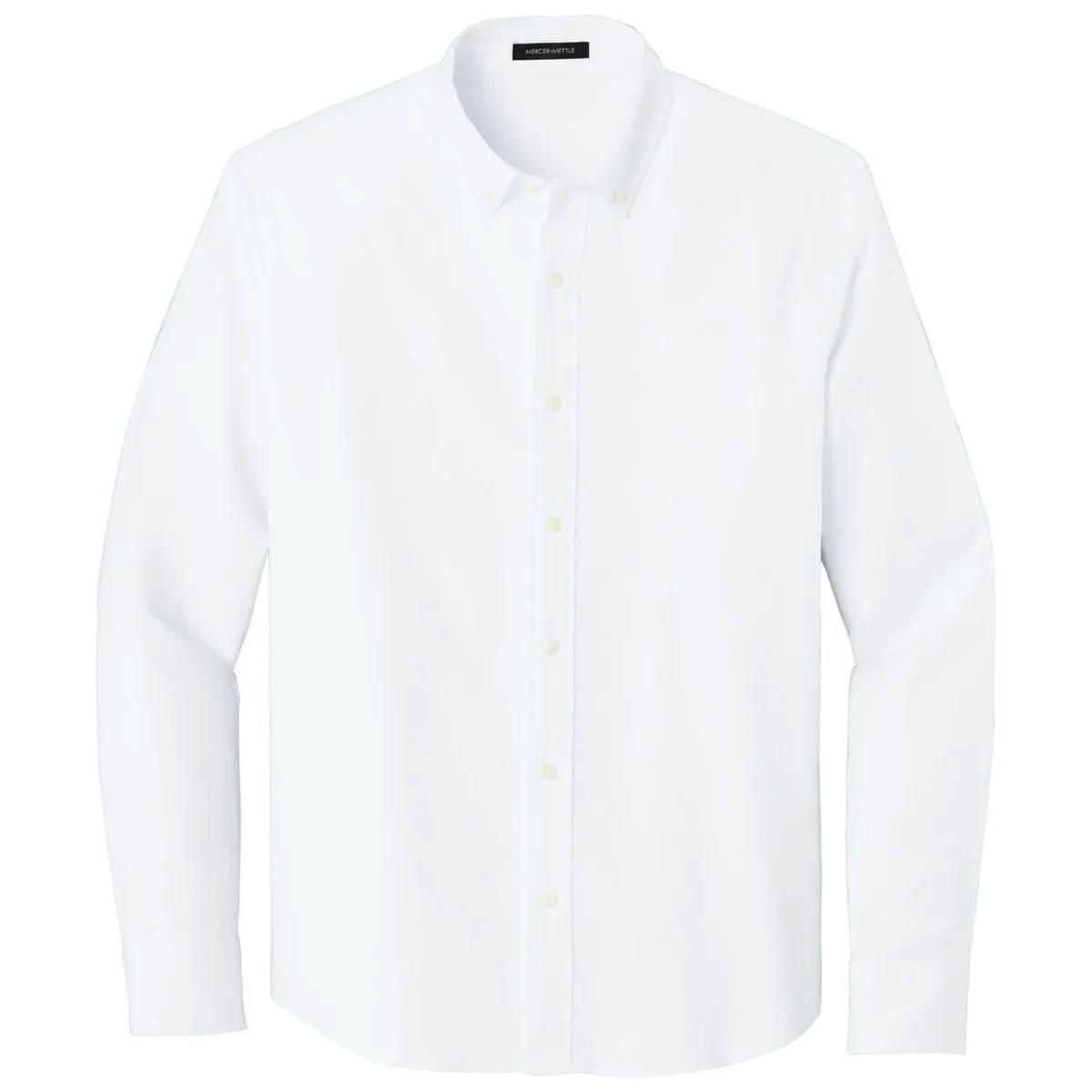 Mercer Mettle Men's White Long Sleeve Modern Oxford Shirt