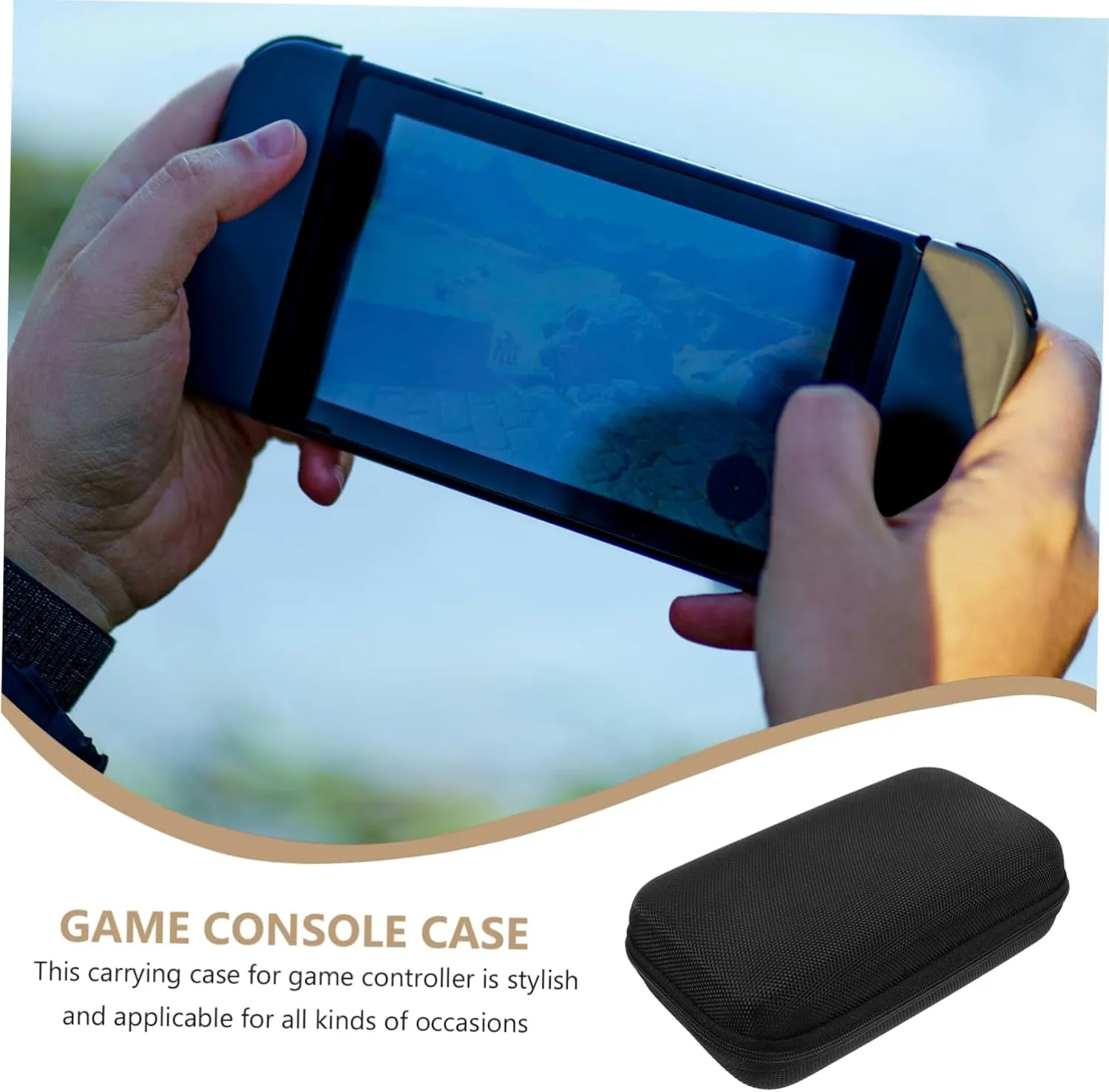 Mikikit Portable Game Console Storage Case with Zipper Closure Travel Accessories Bag Compatible Carrying Case for Game Controller Stylish and Durable Design