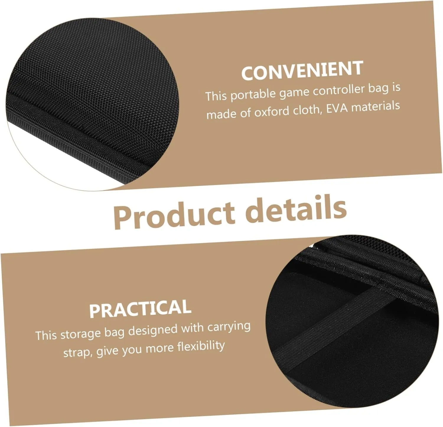 Mikikit Portable Game Console Storage Case with Zipper Closure Travel Accessories Bag Compatible Carrying Case for Game Controller Stylish and Durable Design
