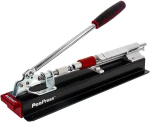 Milescraft 4701 Pen Press – Join Turned Pens & Projects – Advanced, Spring-Loaded Design Holds Workpiece in Place & Adjusts Size Quickly Using Six Quick-Flip Stop Settings. Includes Two Receiving Tips