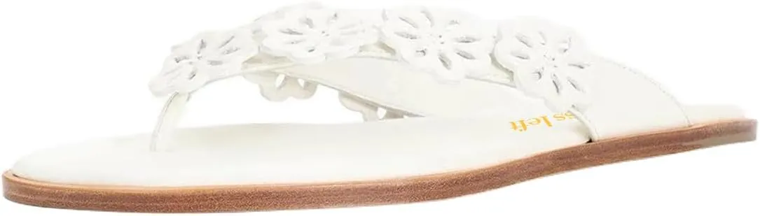 miss left Women Fashion Open Toe Floral Strap Flip Flops Slip On Comfy Thong Flat Sandals Summer Beach Casual Slippers Size 4-16 US