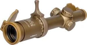 Model SAI 6 1x-6x 24mm Low Power Variable Optic LPVO Rifle Scope 5.56 NATO BDC and Throw Lever Bundle, Coyote Brown