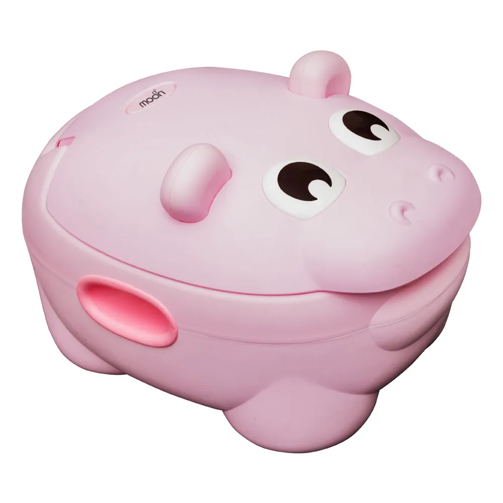 Moon -  Baby Potty Hippo With Pu Cushion - Pink