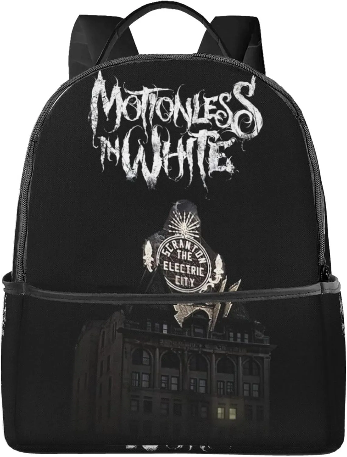Motionless Rock In White Unisex Casual Backpack Lightweight Travel Bag Classic Laptop Daypack Backpack Men Women